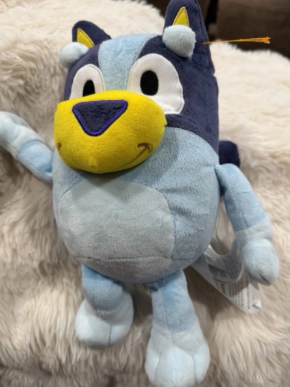 Soft Blue & Yellow Cartoon Plush Animal - Cozy Stuffed Toy